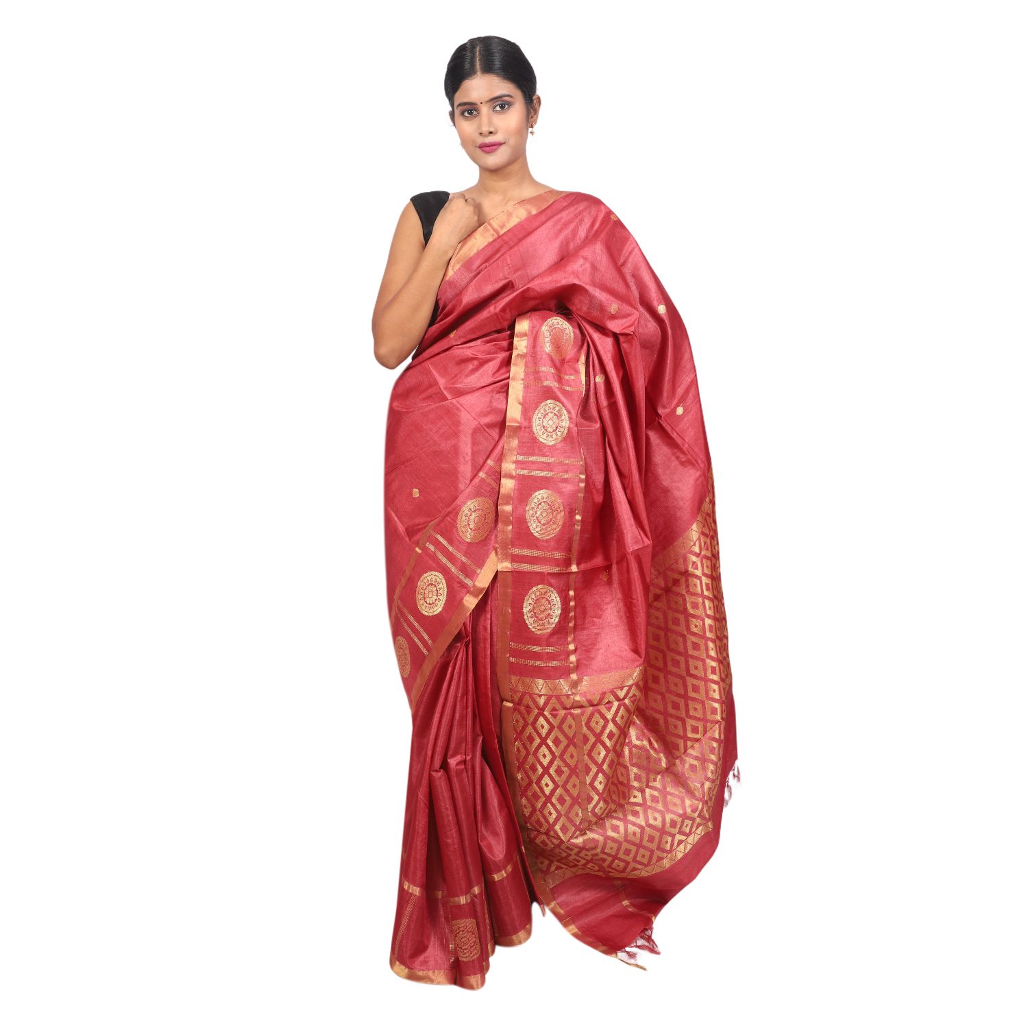 HANDLOOM KOSA SAREE WITH BLOUSE (SKU - 1SXT04081020 SAREE- 248)