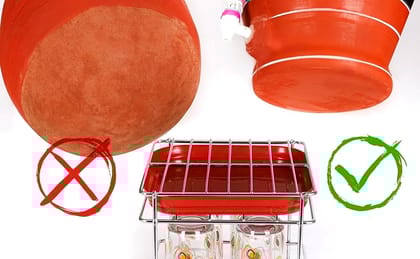 Stainless Steel 2-Tier Matka Stand for Kitchen - 8 X 7.5 inch (Chrome)  by Ruhi Import Store