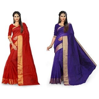 SVB Saree Multicolour Art  Silk Saree With Blouse Piece