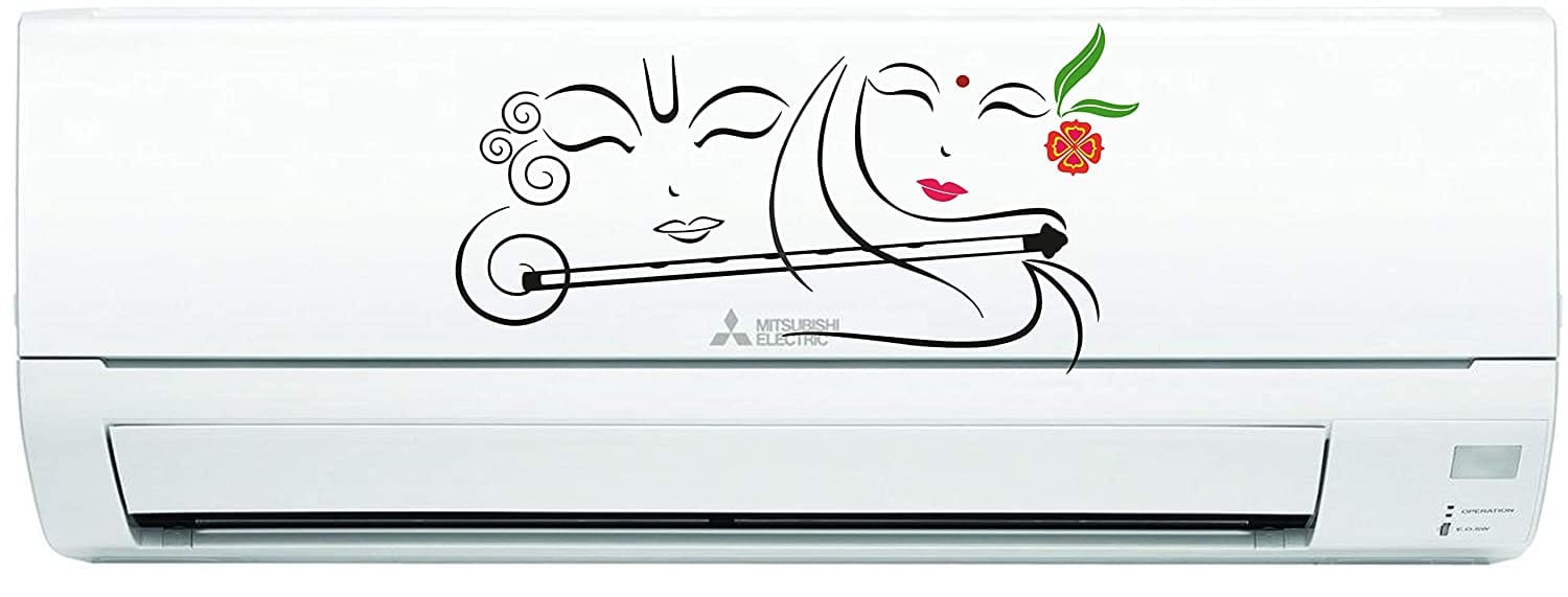 DreamKraft Decorative AC Air Conditioner PVC Sticker (Multicolour, 19 cm X 35 cm)