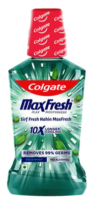 Colgate Maxfresh Plax Antibacterial Mouthwash 24/7 Fresh Breath Fresh mint