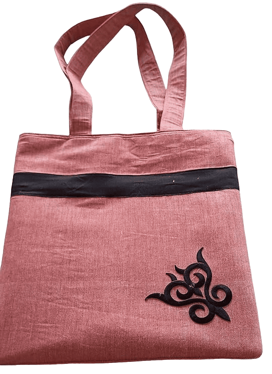 Handcrafted Khadi Tote Bag with Unique Kashidakari - Spacious, Stylish, and Eco-Friendly