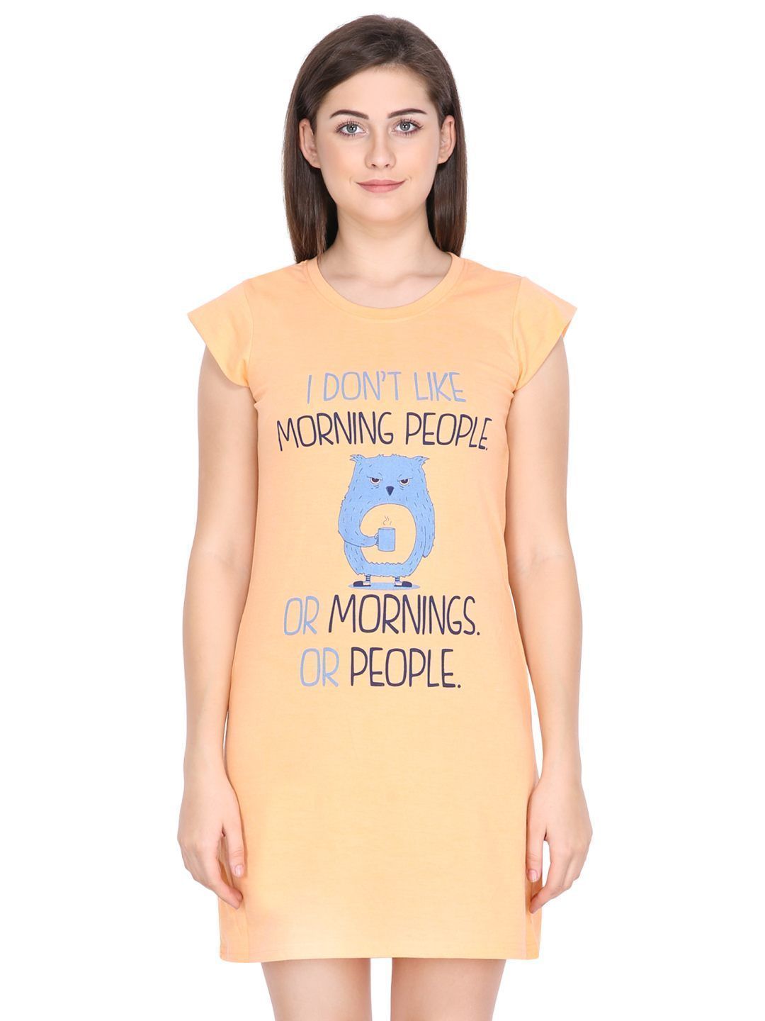 Klamotten Women's Printed Cotton Sleepshirt S10H