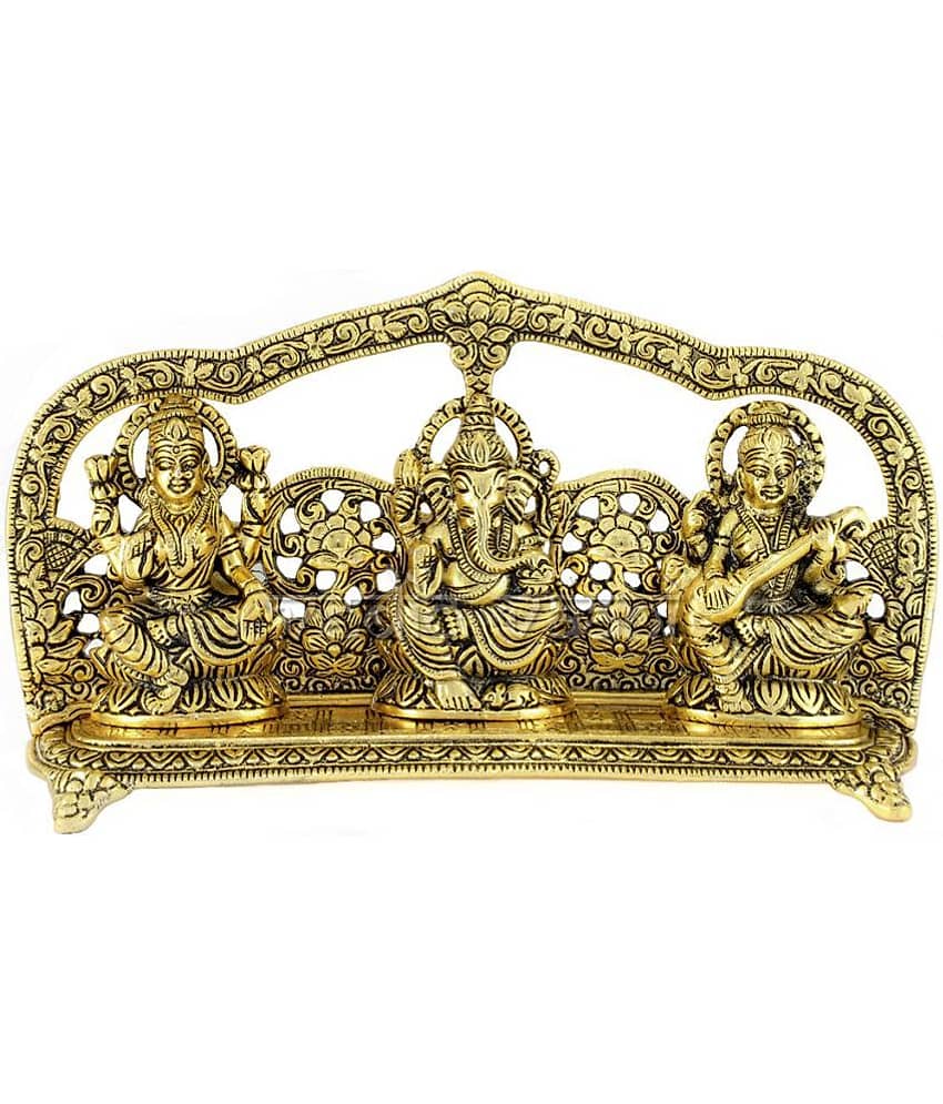 Vedic Vaani Lakshmi Ganesha Saraswati Brass Idol