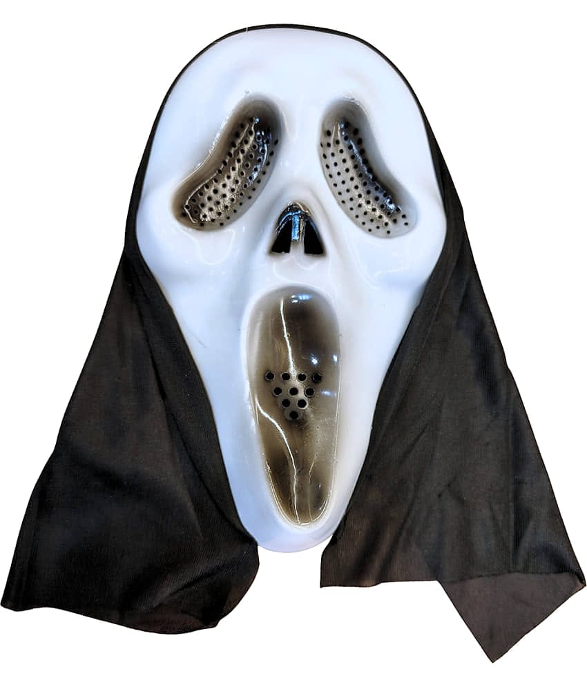 Kaku Fancy Dresses Horror Face/Halloween Face -Black-White, Free Size, For Boys & Girls