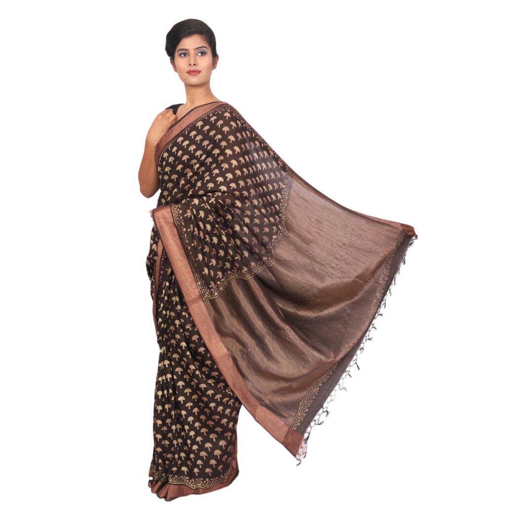HANDLOOM KOSA SAREE WITH BLOUSE (SKU - 3H0201120422 SAREE- 171)