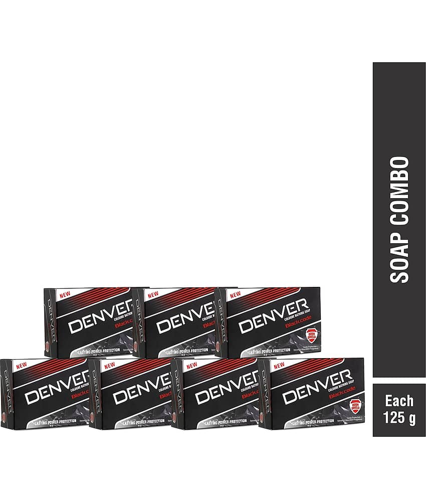 Denver Black Code Soap For Men - 125GM Each (Pack of 7)