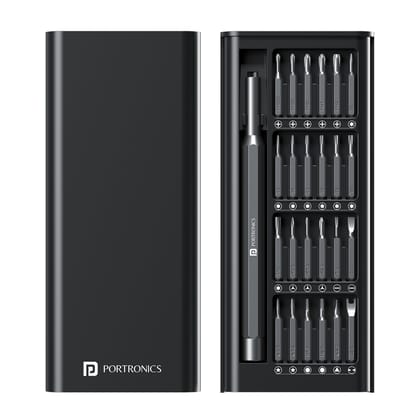 Portronics Bit Box Travel Friendly, Magnetic Bit Holder, Compact, 24-in-1 Portronics Bit Box Travel Friendly, Magnetic Bit Holder, Compact, 24-in-1