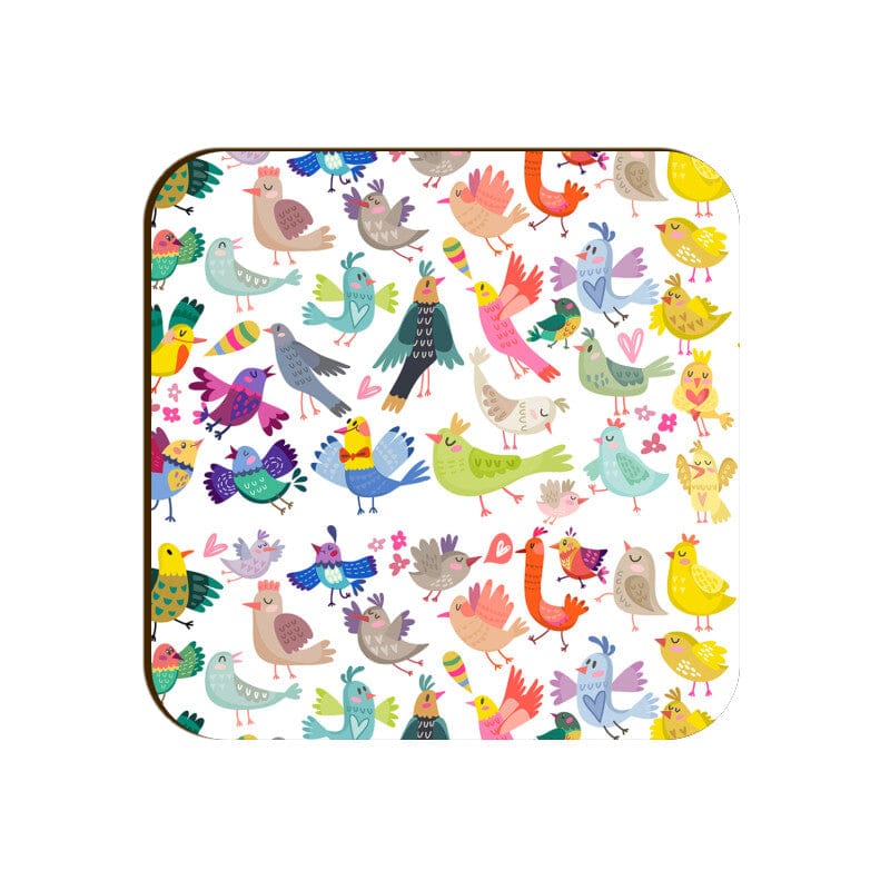 Bird Brained Square Coaster