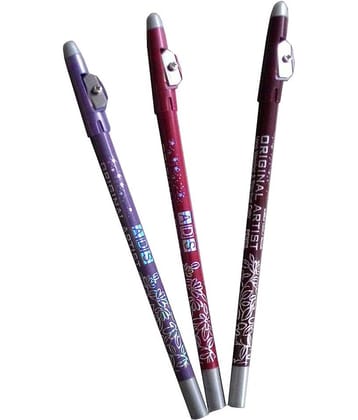 ADS Pencil Eyeliner Multicolour 2 gm Pack of 3