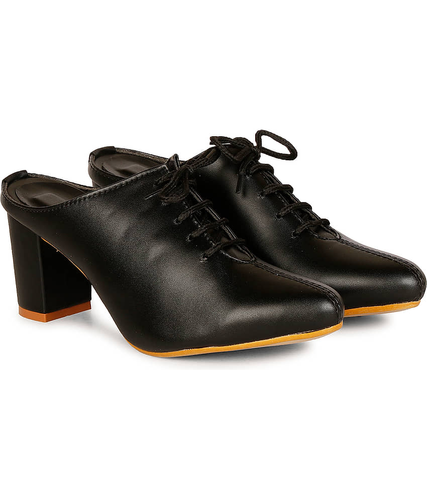 Ishransh - Black Women's Mules Heels