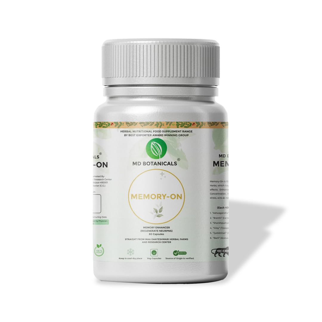 Memory On (60 Caps), Maa Danteshwari Herbal Farm's 100% Natural & Certified Organic Herbs