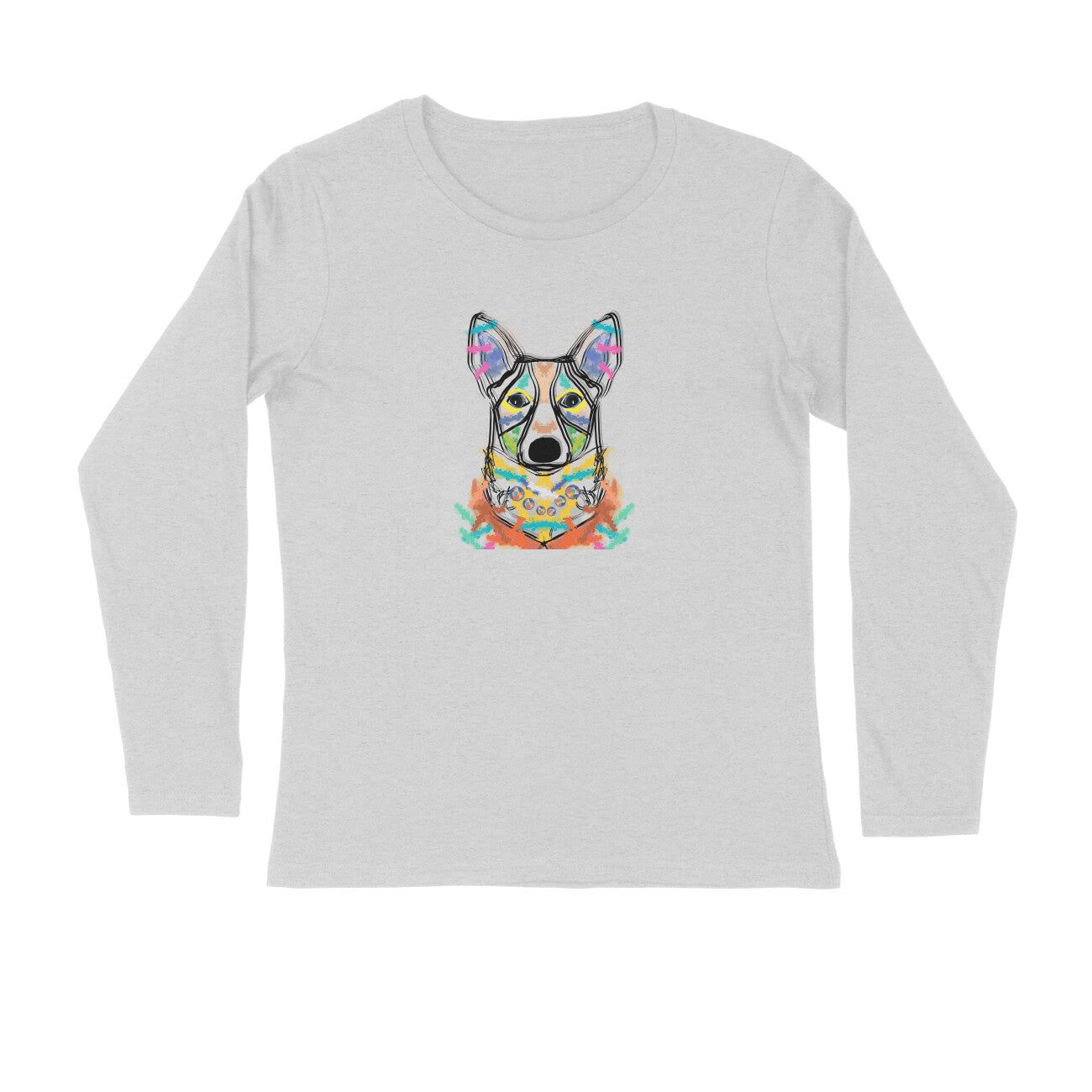 Full Sleeves Round Neck (Men) - Happy Corgi (6 Colours)
