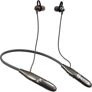 TecSox TecBand Jazz 400 Neckband upto 40 hr High Bass Sound HD Mic Grey Bluetooth Headset (Grey, True Wireless)