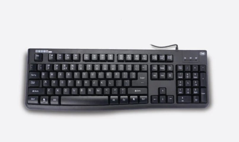 TVS Electronics Champ Heavy Duty Keyboard, Rugged Body, Membrane USB Keyboard with Function-Enabled Multimedia Keys Wired USB Standard Laptop Keyboard Compatible with Desktop, Laptop, Mac (Black)