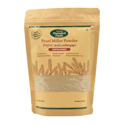 Pearl Millet Powder 500g | Natural Bajra Flour | Rich in Iron, Protein & Fiber | Gluten Free | No Additives or Preservatives Pearl Millet Powder 500g | Natural Bajra Flour | Rich in Iron, Protein & Fiber | Gluten Free | No Additives or Preservatives