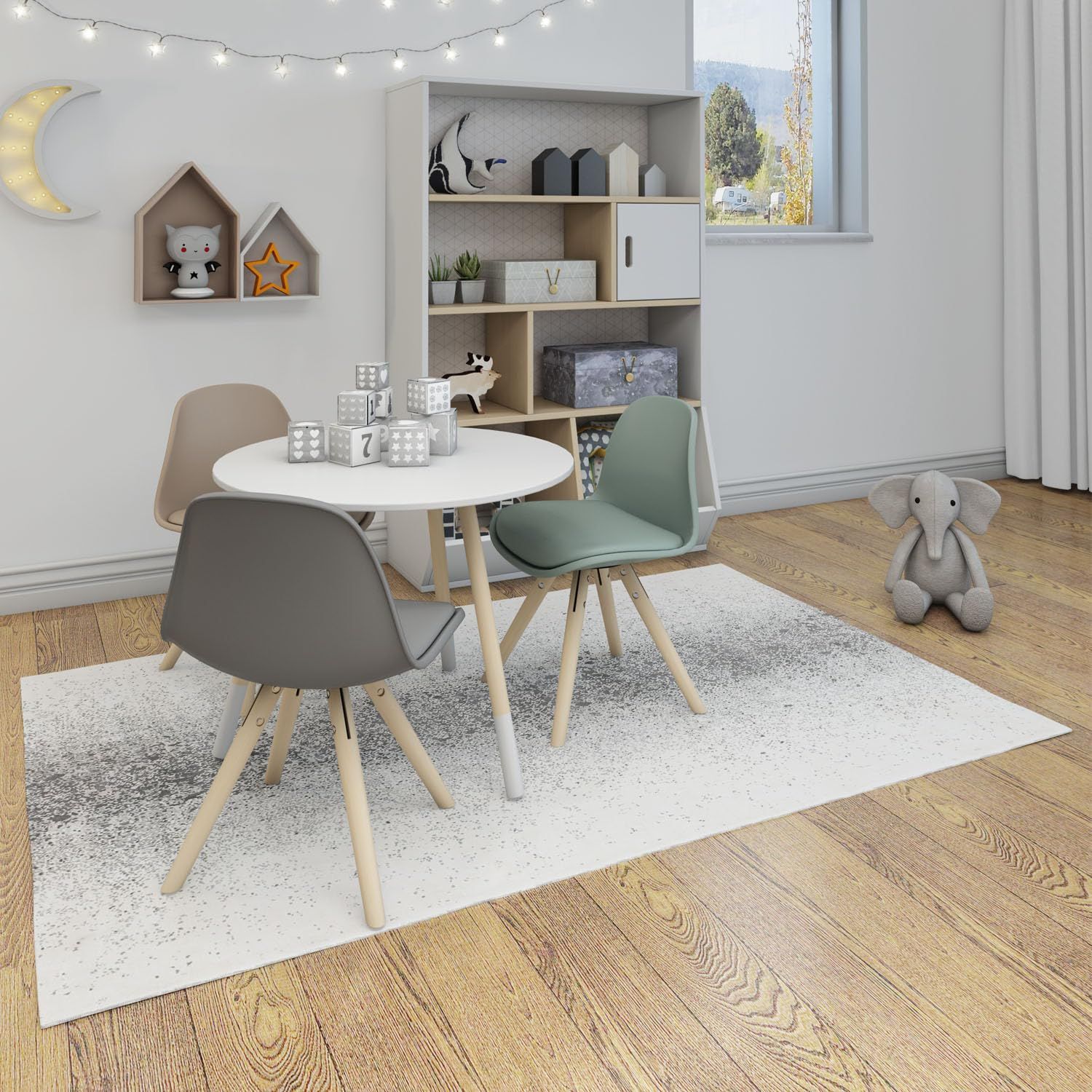 Neu Looms Handmade Viscose Wool Anti-Skid Rug Soft, Durable & Stylish for Bedroom, Living Room, Nursery, Playroom, Dorm & Reading Area