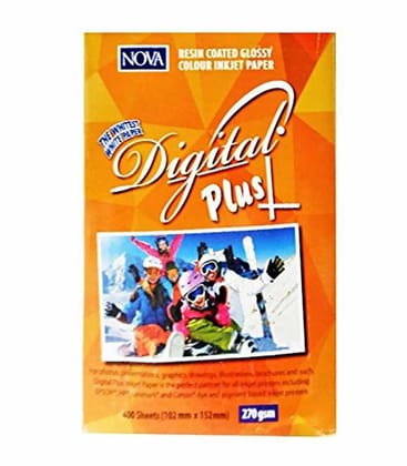 Nova Digital Plus Photo Paper 270 GSM 4*6 Paper High Quality Gloss 400 paper (50*8)