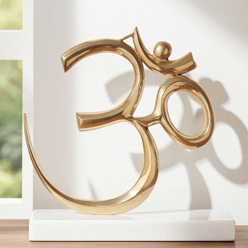Brass Showpiece Wall Hanging Om, Height : 20 Inch (FMAS657 H)