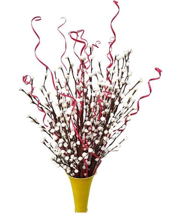 Fab n Style Rose White Artificial Flowers Bunch - Pack of 1