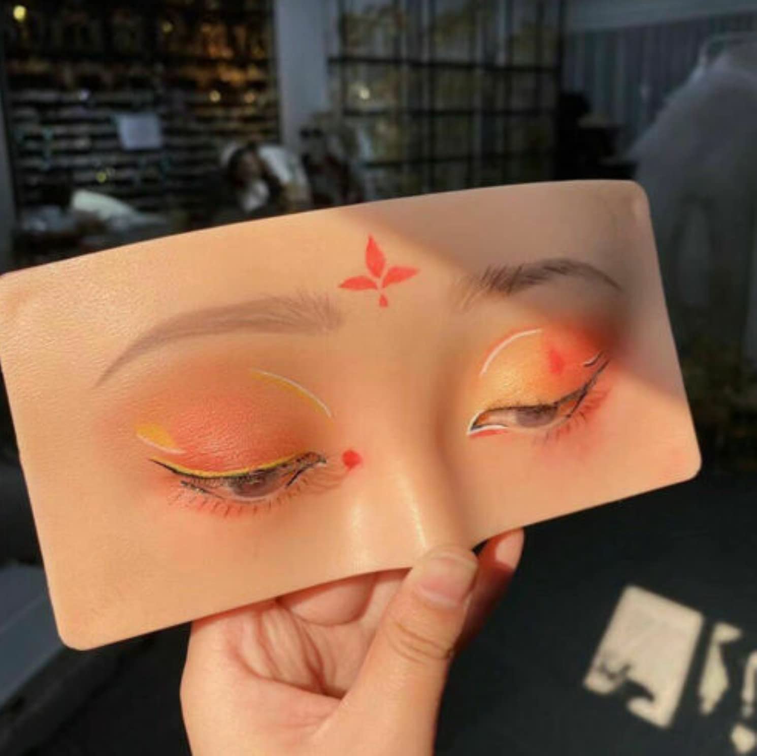 Elecsera Practice Training Head, Beauty Star Makeup Cosmetology Mannequin Head Doll 100 g (Skin)