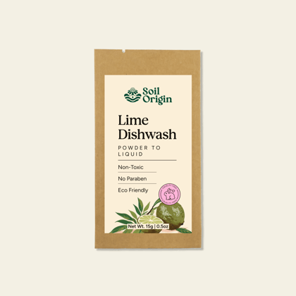 Powder to Liquid Dishwash (Lime),Toxic Free, Make 250 Ml