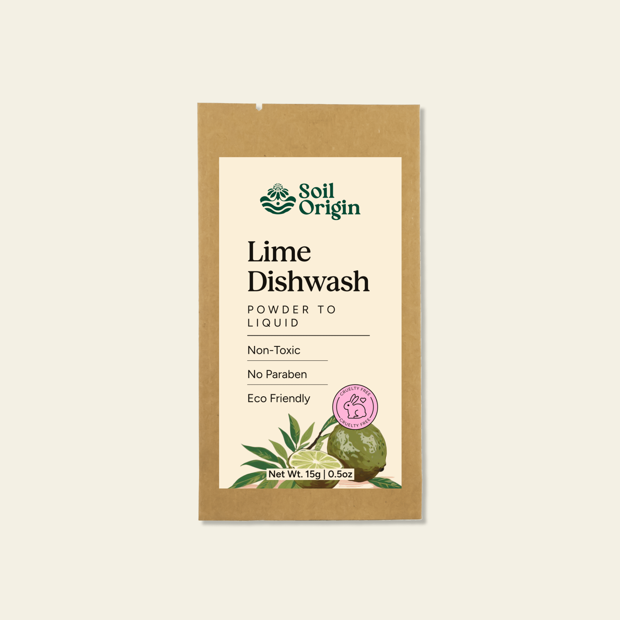 Powder to Liquid Dishwash (Lime),Toxic Free, Make 250 Ml