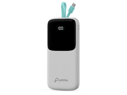 Pebble Rapid Electra 10 22.5W Ultra Fast Charging Power Bank, 10000mAh - Gray