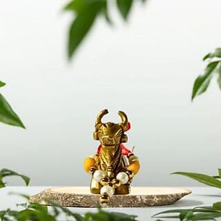 Divine Kamadhenu Brass Idol Source of Prosperity Blessings