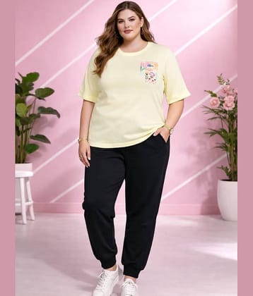 AUSTIVO Women Top With Trousers Co-Ord Set ( Yellow )