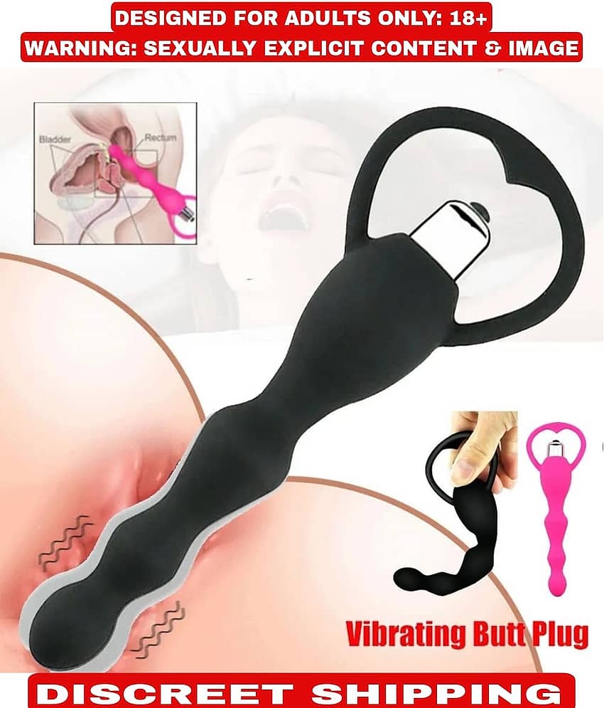 Vibrating Anal Beads - Flexible Silicone Anal Sex Toy Bulet Vibrator for Men, Women and Couples By KAMAHOUSE(low price sexy toy)