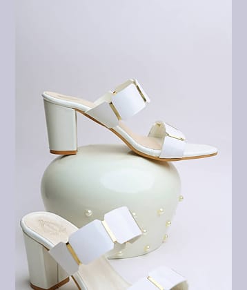 Shoetopia Girls White Heels