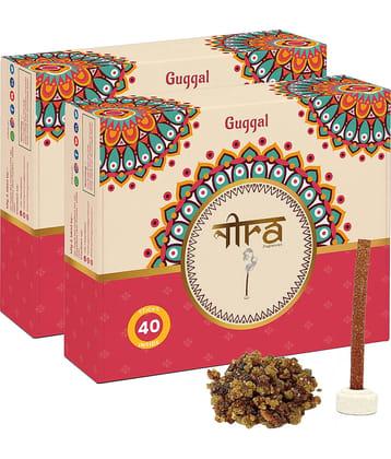 Nira Fragrances Incense Dhoop Sticks Guggul 80 Pieces ( Pack of 2 )
