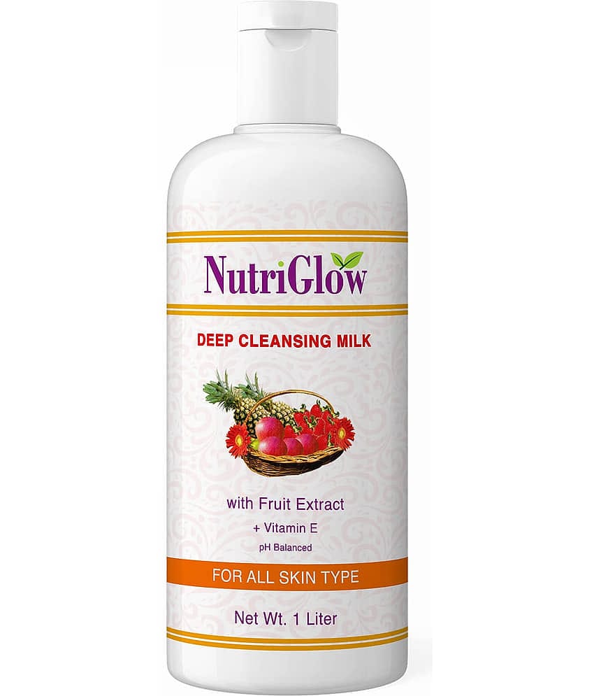 NutriGlow Deep Cleansing Milk For Moisturizing Natural Glow, Gentle Pore All Skin Types, Paraben & Sulphate Free, 1 litre