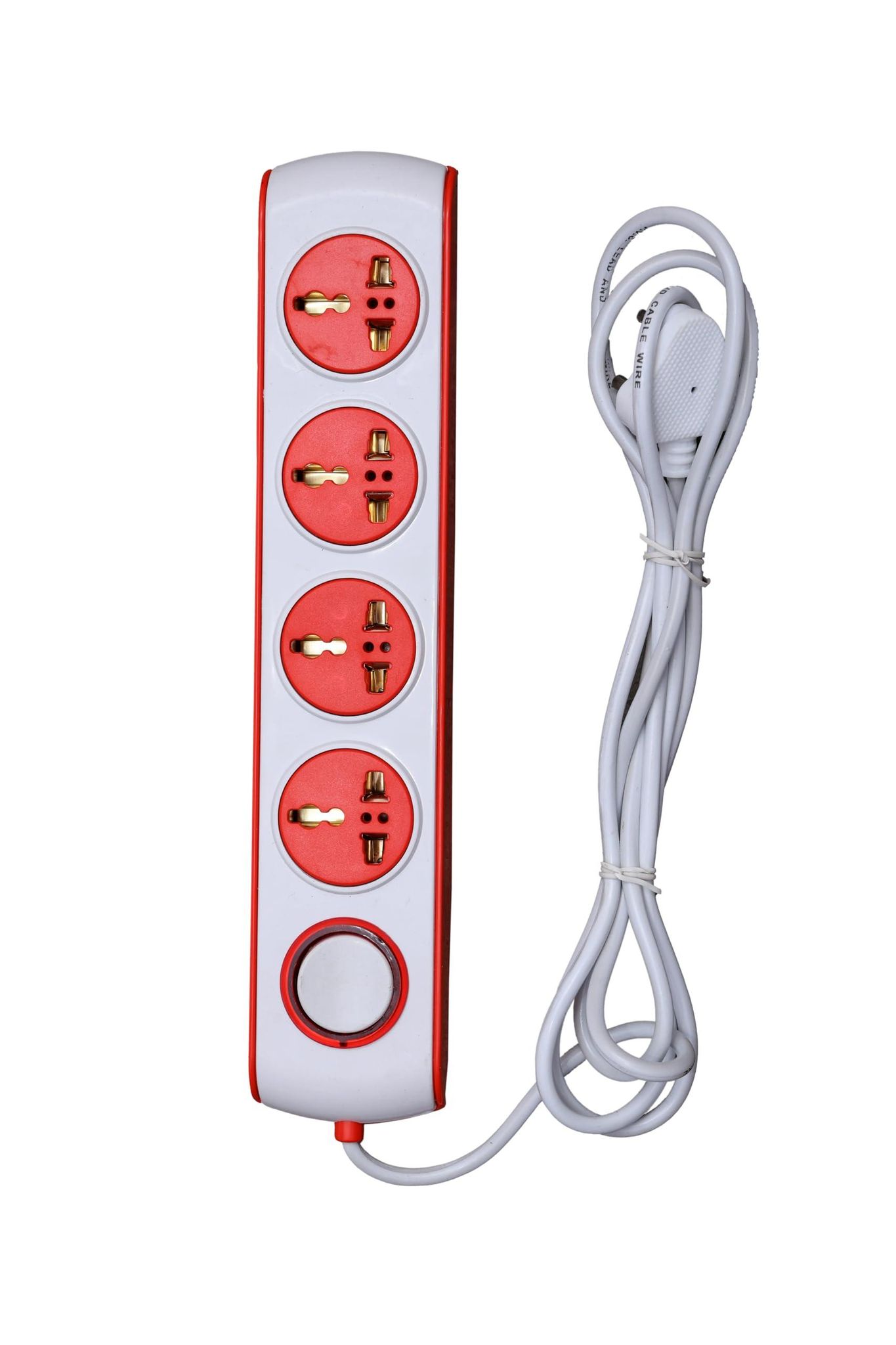 Ariihant - Power Strips (6 amps, 240 volts,  (4 Switches+4 Sockets)