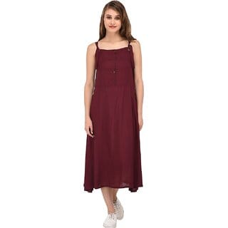 Purys Women Maroon A Line Dress
