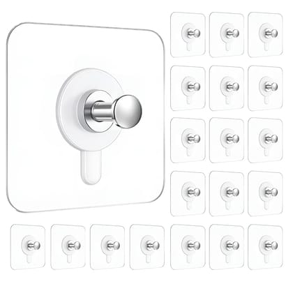 Stainless Steel Wall Hooks 20 Pcs – Ideal for Heavy Items & Easy Installation  by Ruhi Import Store