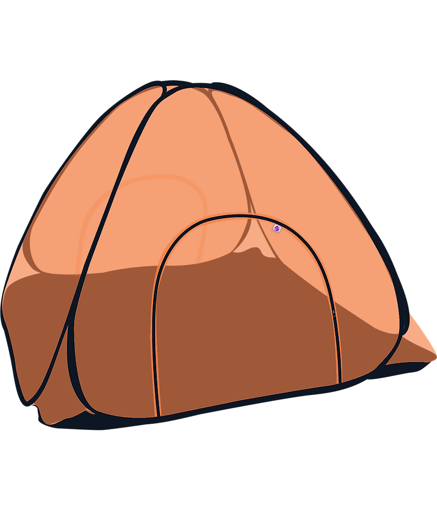 Silver Shine - Orange Polycotton Tent Mosquito Net ( Pack of 1 )
