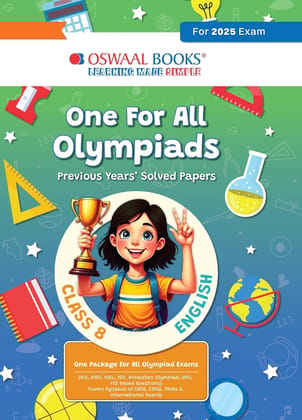 Oswaal Books One For All Olympiads Previous Years' Solved Papers, Class 8 English, For 2025 Exam [Paperback] Oswaal Books And Learning Private Limited