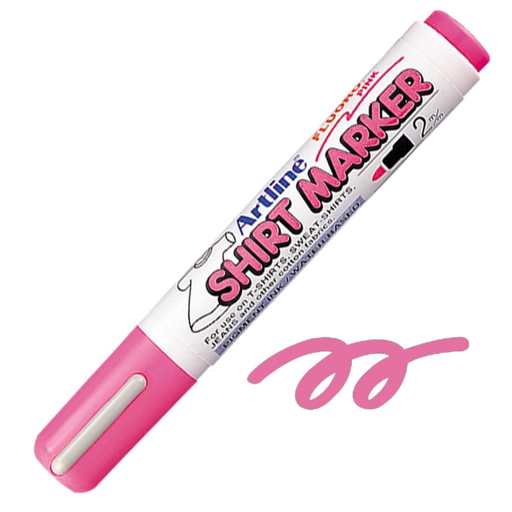 Artline T-Shirt Marker Pack of 12 (Fluro Pink Colours) | For use on T-SHIRTS, SWEAT-SHIRTS, JEANS & other cotton fabrics