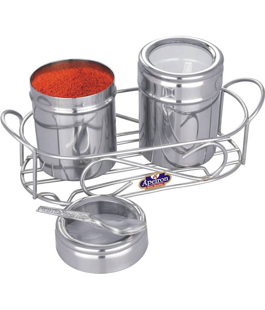 APEIRON MULTI PURPOSE DABBA Steel Spice Container Set of 2 175 mL
