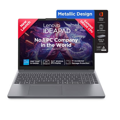 Lenovo IdeaPad Slim 3 13th Gen Intel Core i5-13420H 15.3"(38.8cm) WUXGA IPS Laptop(16GB RAM/512GB SSD/Win 11/Office Home 2024/Backlit/1Yr ADP Free/Top Metal Cover & IR Camera/Grey/1.6Kg), 83K100CGIN Lenovo IdeaPad Slim 3 13th Gen Intel Core i5-13420H 15. Lenovo IdeaPad Slim 3 13th Gen Intel Core i5-13420H 15.3"(38.8cm) WUXGA IPS Laptop(16GB RAM/512GB SSD/Win 11/Office Home 2024/Backlit/1Yr ADP Free/Top Metal Cover & IR Camera/Grey/1.6Kg), 83K100CGIN Lenovo IdeaPad Slim 3 13th Gen Intel Core i5-13420H 15.