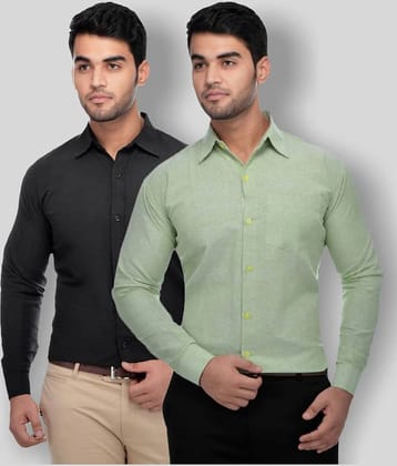 DESHBANDHU DBK - Multicolor Cotton Regular Fit Men's Formal Shirt (Pack of 2)