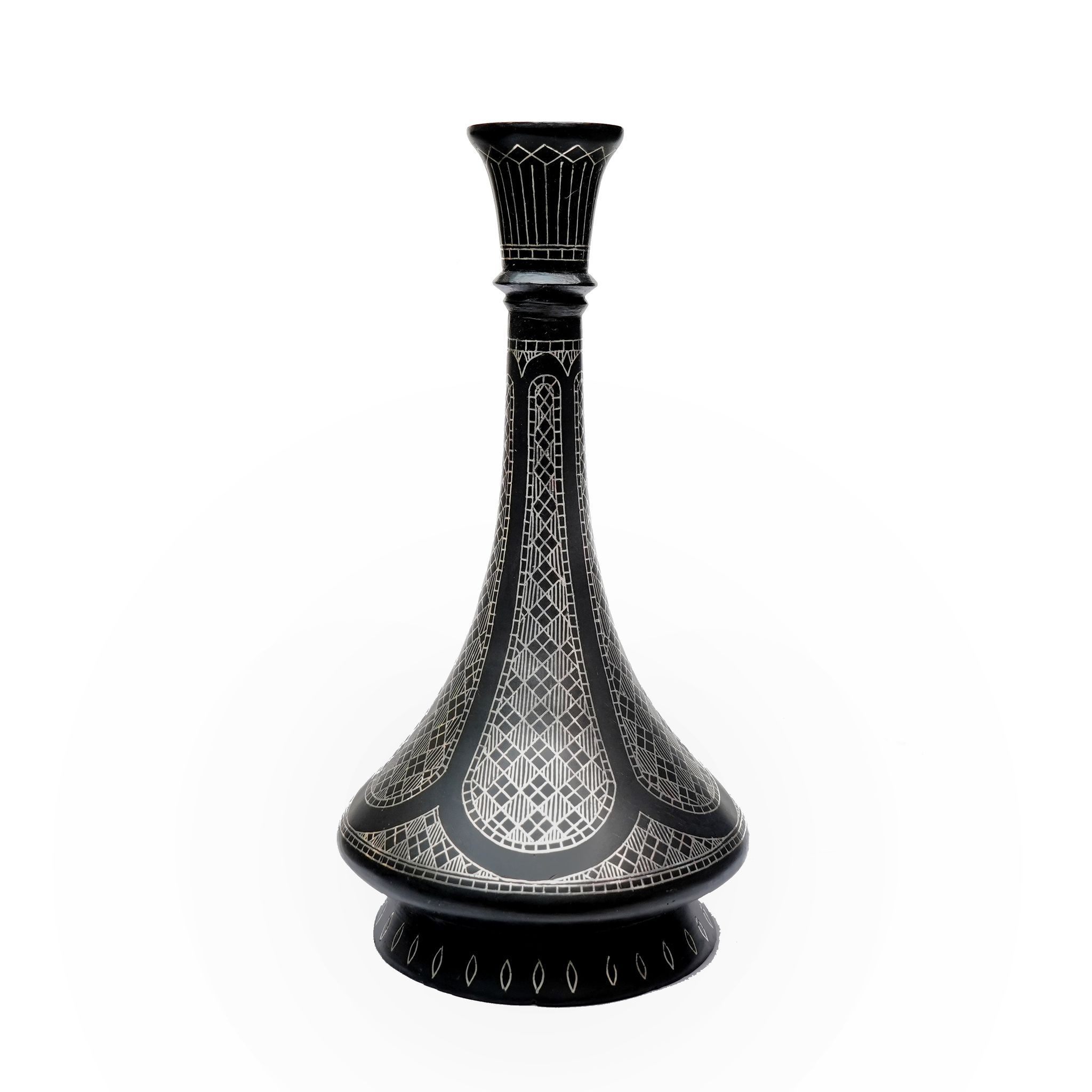 Bidri Work  Shahnayi Vase  (1TMTDCOKA08504)