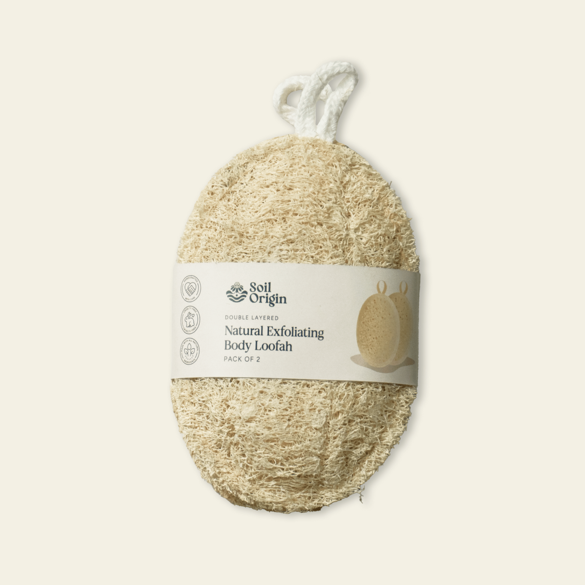 Natural Body Loofah - Set of 2