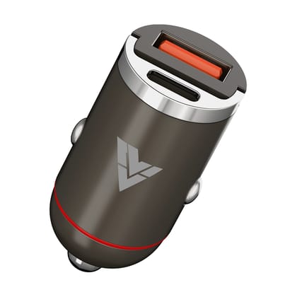 Dr Vaku ESSENVOLT 65W Fast Charging Dual-Port Car Charger - Grey