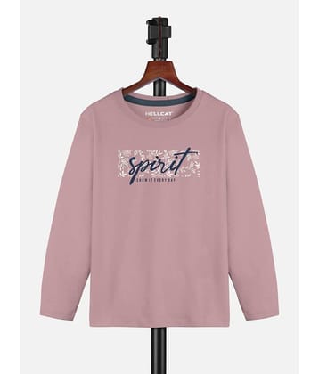 HELLCAT Pack of 1 Girls Cotton Blend T-Shirt ( Pink )