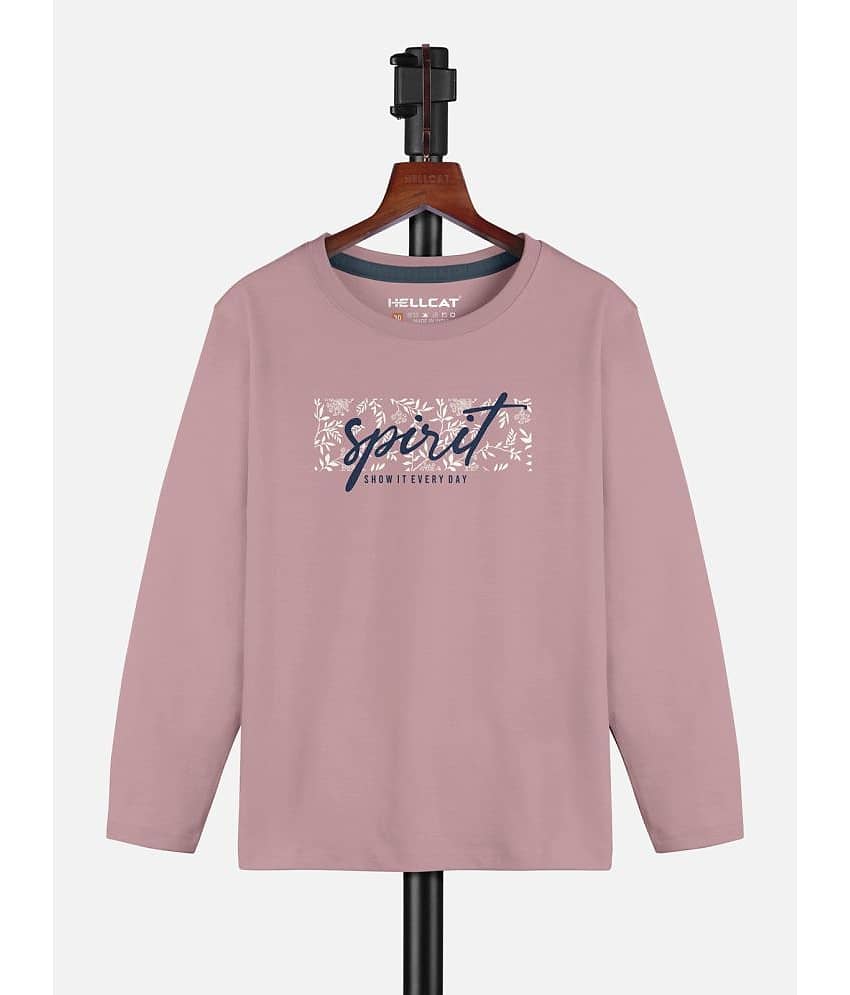 HELLCAT Pack of 1 Girls Cotton Blend T-Shirt ( Pink )