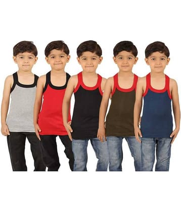 kaseera stylish and trending gym Vest For Boys MultiColour(Pack Of 5)