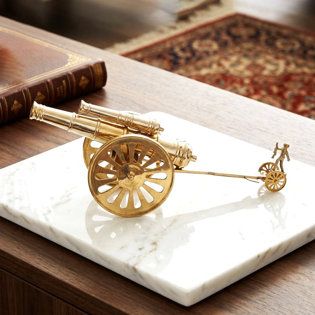 Brass Table Decor Showpiece Cannon (ZMAS172 W)